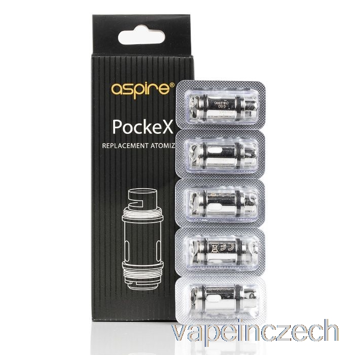 Aspire Pockex Náhradní Cívky 0,6ohmové Cívky Vape Bez Nikotinu